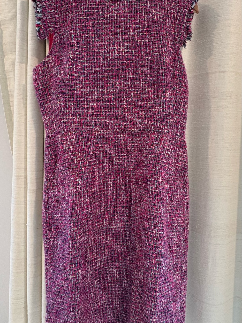 J. Crew Pink Tweed Sheath Dress